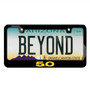 Ford Mustang 5.0 in Yellow Black Metal License Plate Frame