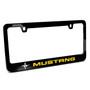 Ford Mustang in Yellow Black Metal License Plate Frame