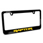 Ford F-150 Raptor in Yellow Black Metal License Plate Frame
