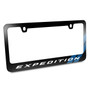 Ford Expedition Carbon Fiber Texture Blue Stripe Black Metal License Plate Frame
