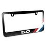 Ford Mustang GT 5.0 Tri-Bar Sports Stripe Black Metal License Plate Frame