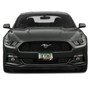 Ford Mustang Script Tri-Bar Sports Stripe Black Metal License Plate Frame