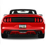 Ford Mustang GT 5.0 Outline in Red Dual Logos Black Metal License Plate Frame