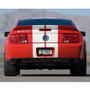 Ford Mustang Cobra Outline in Red Black Metal License Plate Frame