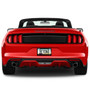 Ford Mustang Speed-Line in Red Dual Logos Black Metal License Plate Frame, Made in USA