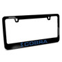 Ford Mustang Cobra Speed-Line in Blue Black Metal License Plate Frame, Made in USA