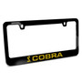 Ford Mustang Cobra Speed-Line in Yellow Black Metal License Plate Frame, Made in USA