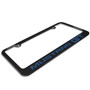 Ford Mustang GT Speed-Line in Blue Black Metal License Plate Frame, Made in USA