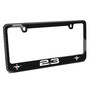 Ford Mustang 2.3L EcoBoost Dual Logo Real Black Carbon Fiber Finish License Plate Frame by iPick Image, Made in USA