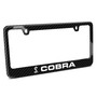 Ford Mustang Cobra Real Black Carbon Fiber Finish License Plate Frame by iPick Image, Made in USA