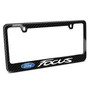 Ford Focus Real Black Carbon Fiber Finish License Plate Frame by iPick Image, Made in USA