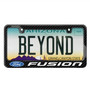 Ford Fusion Real Black Carbon Fiber Finish License Plate Frame by iPick Image, Made in USA