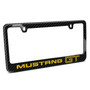 Ford Mustang GT in Yellow Black Real Carbon Fiber License Plate Frame by iPick Image, Made in USA
