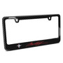 Ford Mustang Script in Red Black Real Carbon Fiber License Plate Frame by iPick Image, Made in USA