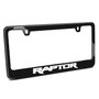 Ford F-150 Raptor Black Real Carbon Fiber License Plate Frame by iPick Image, Made in USA