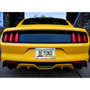 Ford Mustang Script in Yellow Dual Logos Mirror Chrome Metal License Plate Frame