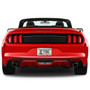 Ford Mustang in Red Dual Logos Mirror Chrome Metal License Plate Frame