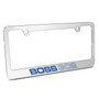 Ford Mustang Boss 302 in Blue Mirror Chrome Metal License Plate Frame , Made in USA