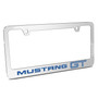Ford Mustang GT in Blue Mirror Chrome Metal License Plate Frame by iPick Image, Official Licensed Product, Made in the USA