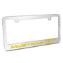 Ford Mustang GT in Yellow Mirror Chrome Metal License Plate Frame by iPick Image, Official Licensed Product, Made in the USA