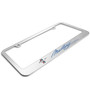 Ford Mustang Script in Blue Mirror Chrome Metal License Plate Frame by iPick Image, Official Licensed Product, Made in the USA