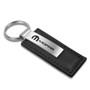 Mopar Black Leather Auto Key Chain for Dodge Jeep Chrysler