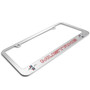 Ford Mustang Outline in Red Dual Logos Mirror Chrome Metal License Plate Frame by iPick Image, Official Licensed Product, Made in the USA