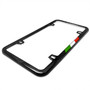 Slim Real Black Carbon Fiber Italy Flag in Sports Stripe License Plate Frame