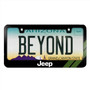 Jeep Green Stripe Black Metal License Plate Frame by iPick Image, Made in USA