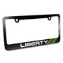 Jeep Liberty Green Stripe Black Metal License Plate Frame by iPick Image, Made in USA