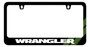 Jeep Wrangler Green Stripe Black Metal License Plate Frame, Made in USA