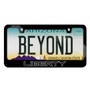 Jeep Liberty Outline Black Metal License Plate Frame