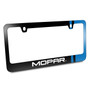 Mopar Blue Side Stripe Black Metal License Plate Frame by iPick Image, Made in USA