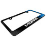 Mopar Blue Side Stripe Black Metal License Plate Frame by iPick Image, Made in USA