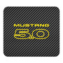 Ford Mustang 5.0 in Yellow Black Carbon Fiber Texture Graphic PC Mouse Pad , Made in USA