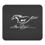 Ford Mustang Script Black Carbon Fiber Texture Graphic PC Mouse Pad , Made in USA