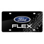 Ford Flex Double Logo Tire Mark Graphic Black Acrylic License Plate