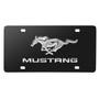 Ford Mustang Double 3D Logo Black Stainless Steel License Plate