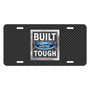 Ford Built Ford Tough Black Carbon Fiber Texture Graphic UV Metal License Plate, Made in USA