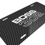 Ford Mustang Boss 302 Black Carbon Fiber Texture Graphic UV Metal License Plate, Made in USA