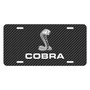 Ford Mustang Cobra Black Carbon Fiber Texture Graphic UV Metal License Plate, Made in USA