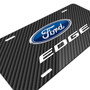 Ford Edge Black Carbon Fiber Texture Graphic UV Metal License Plate, Made in USA