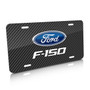 Ford F-150 2009 to 2014 Black Carbon Fiber Texture Graphic UV Metal License Plate, Made in USA