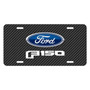 Ford F-150 2015 to 2017 Black Carbon Fiber Texture Graphic UV Metal License Plate, Made in USA