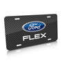 Ford Flex Black Carbon Fiber Texture Graphic UV Metal License Plate, Made in USA