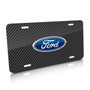 Ford Logo Black Carbon Fiber Texture Graphic UV Metal License Plate, Made in USA