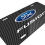 Ford Fusion Black Carbon Fiber Texture Graphic UV Metal License Plate, Made in USA