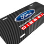 Ford Power Stroke Diesel Black Carbon Fiber Texture Graphic UV Metal License Plate, Made in USA