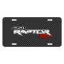Ford F-150 Raptor SVT 2010 to 2014 Black Carbon Fiber Texture Graphic UV Metal License Plate, Made in USA