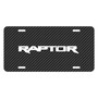 Ford F-150 Raptor 2017 Black Carbon Fiber Texture Graphic UV Metal License Plate, Made in USA